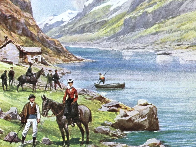 1859-Pierre Comba - Il Lago di Cos e lo Chalet-Hotel della Società Turistica di Pierre Comba